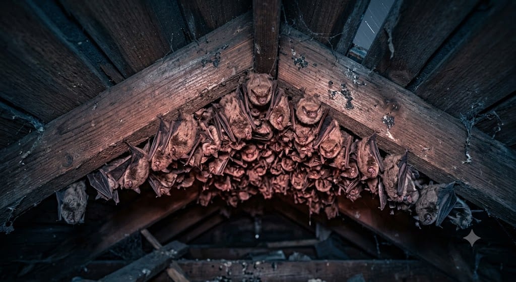 bats in an attic